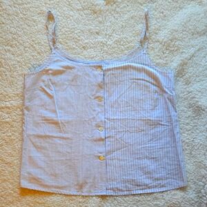 Equipment Light Blue Striped Camisole